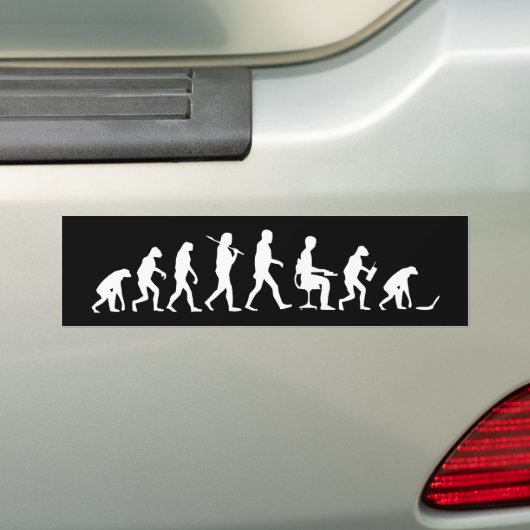 Evolutie van Man Laptop Bumpersticker (Op auto)