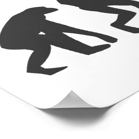 Evolutie van Man Laptop Poster (Hoek)