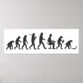 Evolutie van Man Laptop Poster (Voorkant)