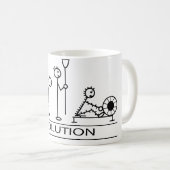 Evolutie van man met roeien koffiemok (Voorkant rechts)