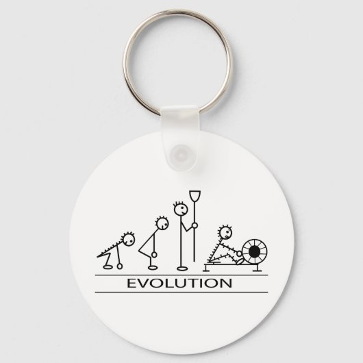Evolutie van man met roeien sleutelhanger (Voorkant)