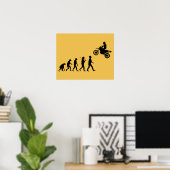 Evolutie van Man Motocross Sprong Poster (Thuiskantoor)