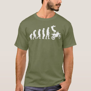 Evolutie van man naar Motorcross Grappige crossmot T-shirt