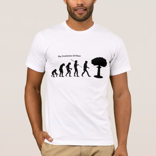Evolutie van Man (wit) met T-shirt (Voorkant)