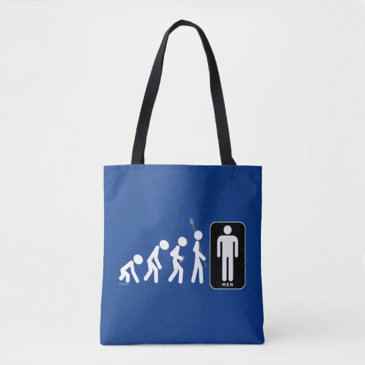 Evolutie van Mannen Tote Bag (Voorkant)