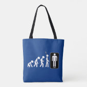 Evolutie van Mannen Tote Bag (Achterkant)