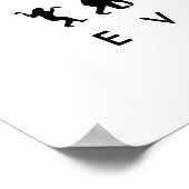 Evolutie van Mens & Kakkerlak Grappige Evolutiekaa Poster (Hoek)