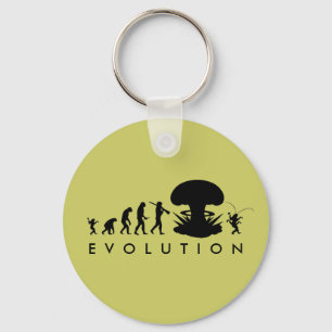 Evolutie van Mens & Kakkerlak Grappige Evolutiekaa Sleutelhanger