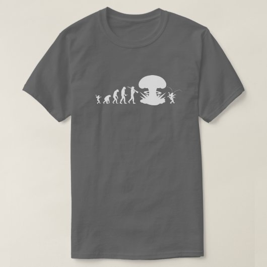 Evolutie van Mens & Kakkerlak Grappige Evolutiekaa T-shirt (Design voorkant)
