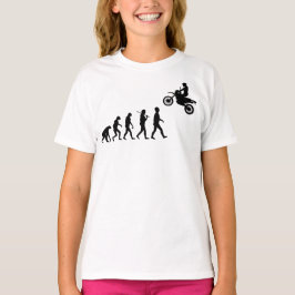 Evolutie van Mens Motocross Sprong T-shirt