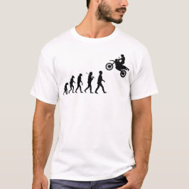 Evolutie van Mens Motocross Sprong T-shirt