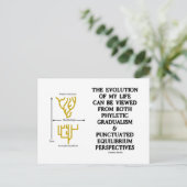 Evolutie van mijn leven Phyltc Grdlism Punctd Equl Briefkaart (Staand voorkant)
