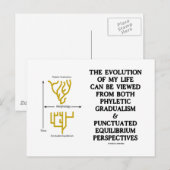 Evolutie van mijn leven Phyltc Grdlism Punctd Equl Briefkaart (Voorkant / Achterkant)