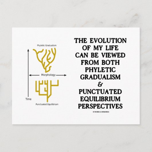 Evolutie van mijn leven Phyltc Grdlism Punctd Equl Briefkaart (Voorkant)