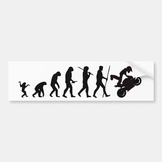 Evolutie van Moto bumper sticker (Voorkant)