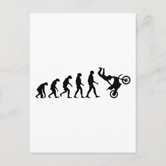 Evolutie van Motocross Briefkaart (Voorkant)
