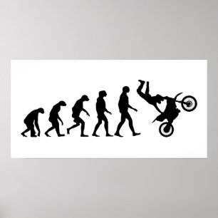 Evolutie van Motocross Poster