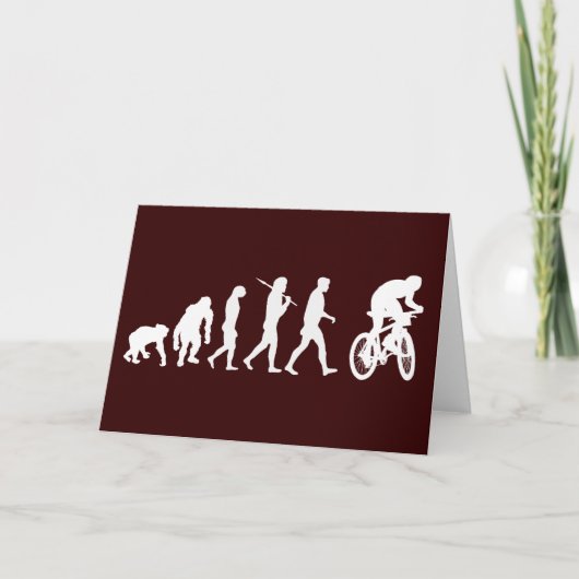 Evolutie van mountainbikers kaart (Voorkant)