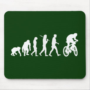 Evolutie van mountainbikers muismat