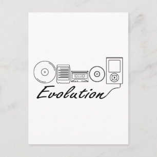 Evolutie van Muziek Briefkaart