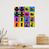 Evolutie van muziek poster (Keuken)