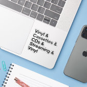 Evolutie van Muziek Sticker (Laptop met iPhone)