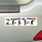 Evolutie van Obama! Bumpersticker (Op auto)