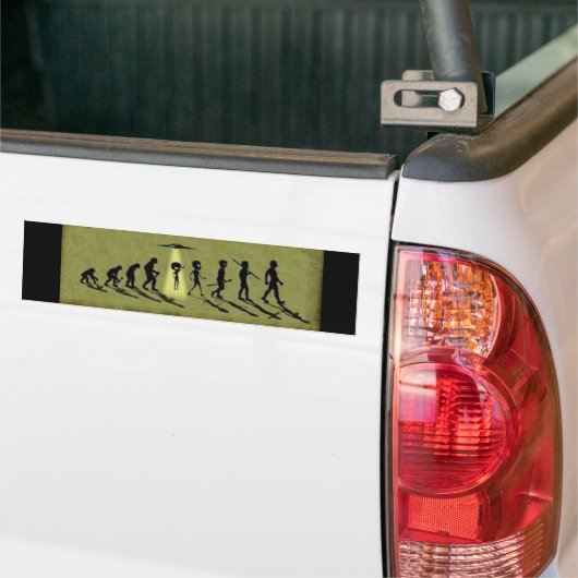 Evolutie van oude Aliens UFO-levensbumper sticker (Op Truck)