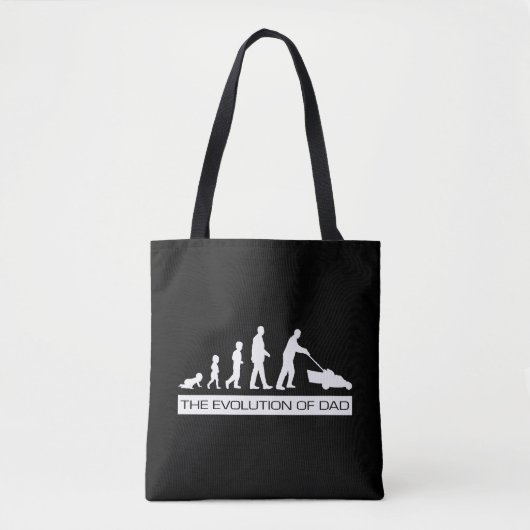 Evolutie van papa - een cadeau voor papa tote bag (Voorkant)