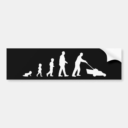 Evolutie van papa - Funny Bumpersticker (Voorkant)