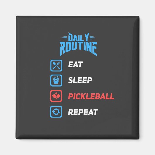 Evolutie van Pickleball Magneet (Voorkant)