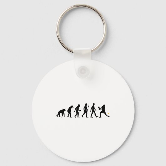 Evolutie van pickleball pickle ball grappig sleutelhanger (Voorkant)