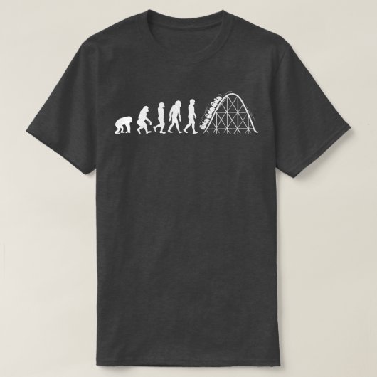 Evolutie van Roller onderzetter 1 T-shirt (Design voorkant)