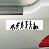 Evolutie van rolstoelbelemmeringen bumpersticker (Op auto)