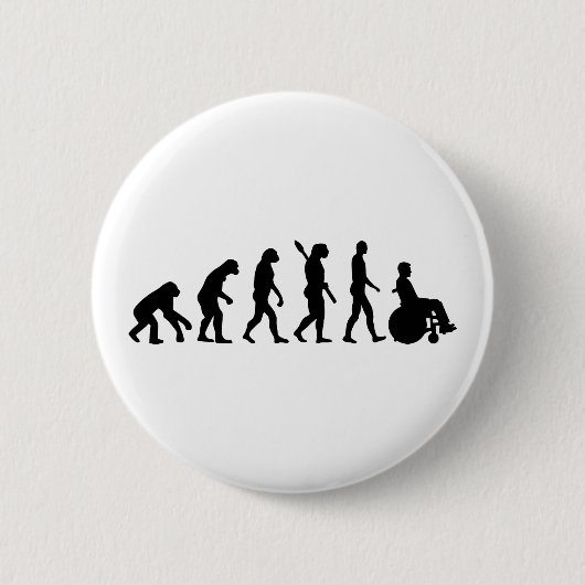 Evolutie van rolstoelbelemmeringen ronde button 5,7 cm (Voorkant)