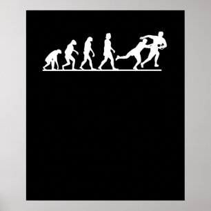 Evolutie van Rugby Poster