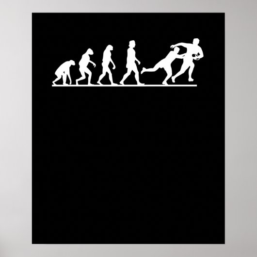 Evolutie van Rugby Poster (Voorkant)