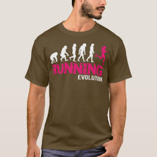 Evolutie van Running Girls Runners cadeau T-shirt