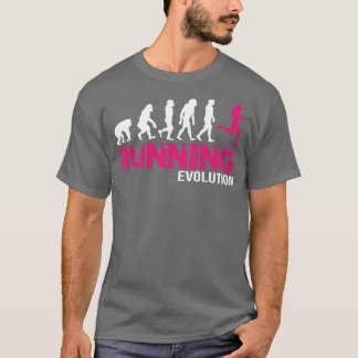 Evolutie van Running Girls Runners cadeau T-shirt