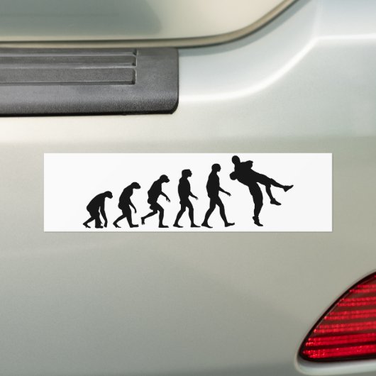 Evolutie van rusteling bumpersticker (Op auto)