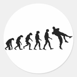 Evolutie van rusteling ronde sticker