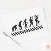 Evolutie van Ska-Sticker Rechthoekige Sticker (Envelop)