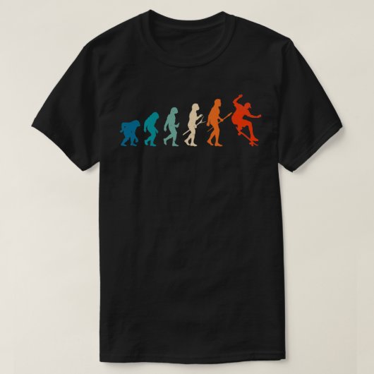 Evolutie van Skateboard Skateboard T-shirt (Design voorkant)
