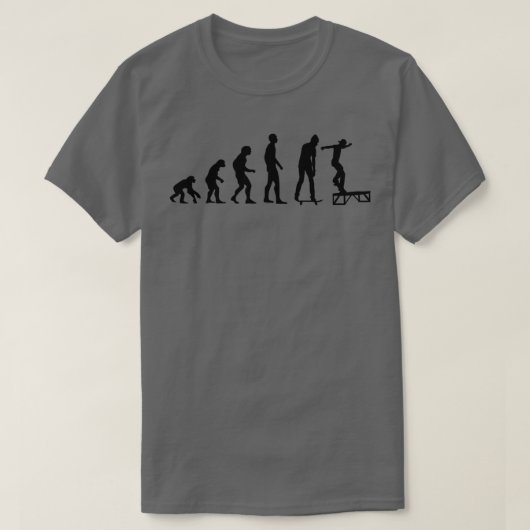 Evolutie van skateboard t-shirt (Design voorkant)