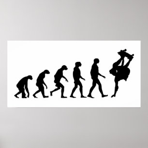 Evolutie van skateboarden poster
