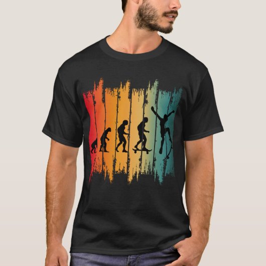 Evolutie Van Skateboarden Skater T-shirt (Voorkant)