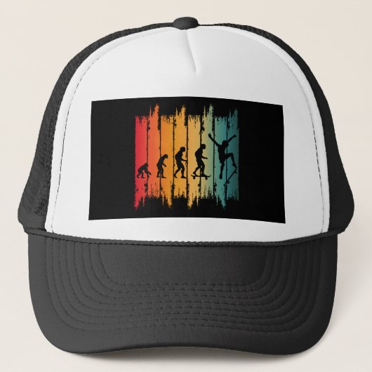 Evolutie Van Skateboarden Skater Trucker Pet (Voorkant)