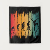 Evolutie Van Skateboarden Skater Wandkleed (Voorkant)