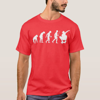 evolutie van skateboarden t-shirt