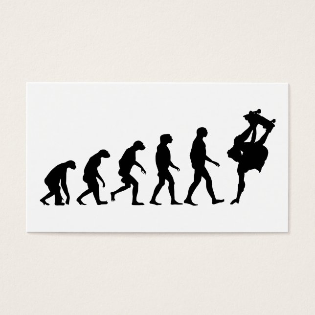 Evolutie van skateboarden visitekaartjes (Voorkant)